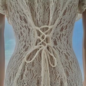 a-line ivory lace corset dress | handmade